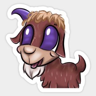 Cute Goat Drawing Sticker